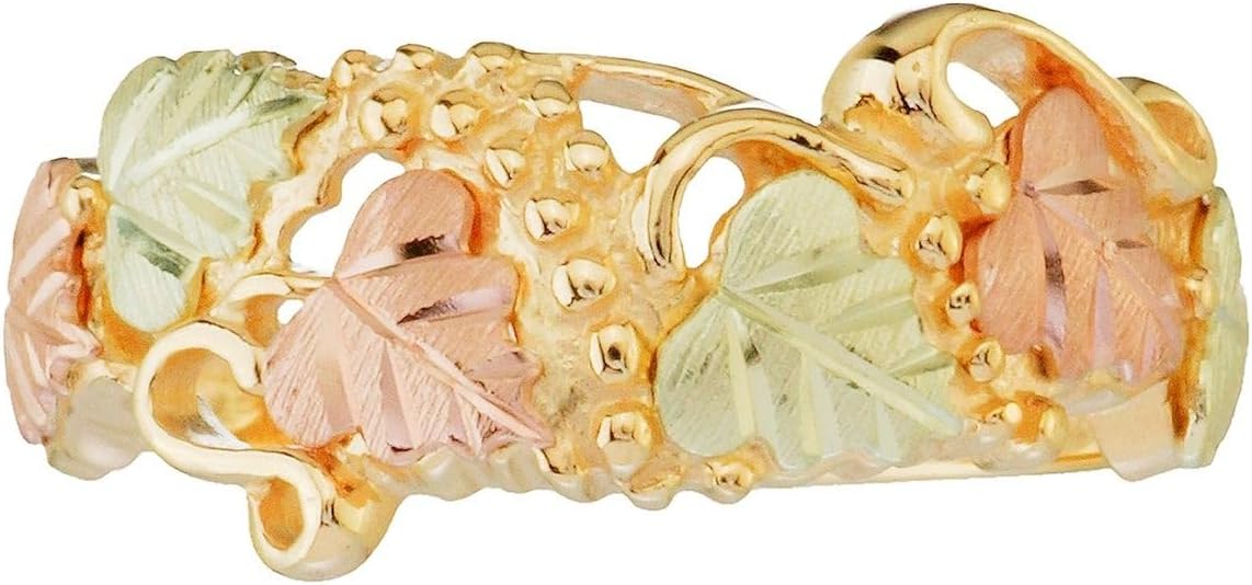 Black Hills Gold Ring in 10k Gold with Clusters of Grapes