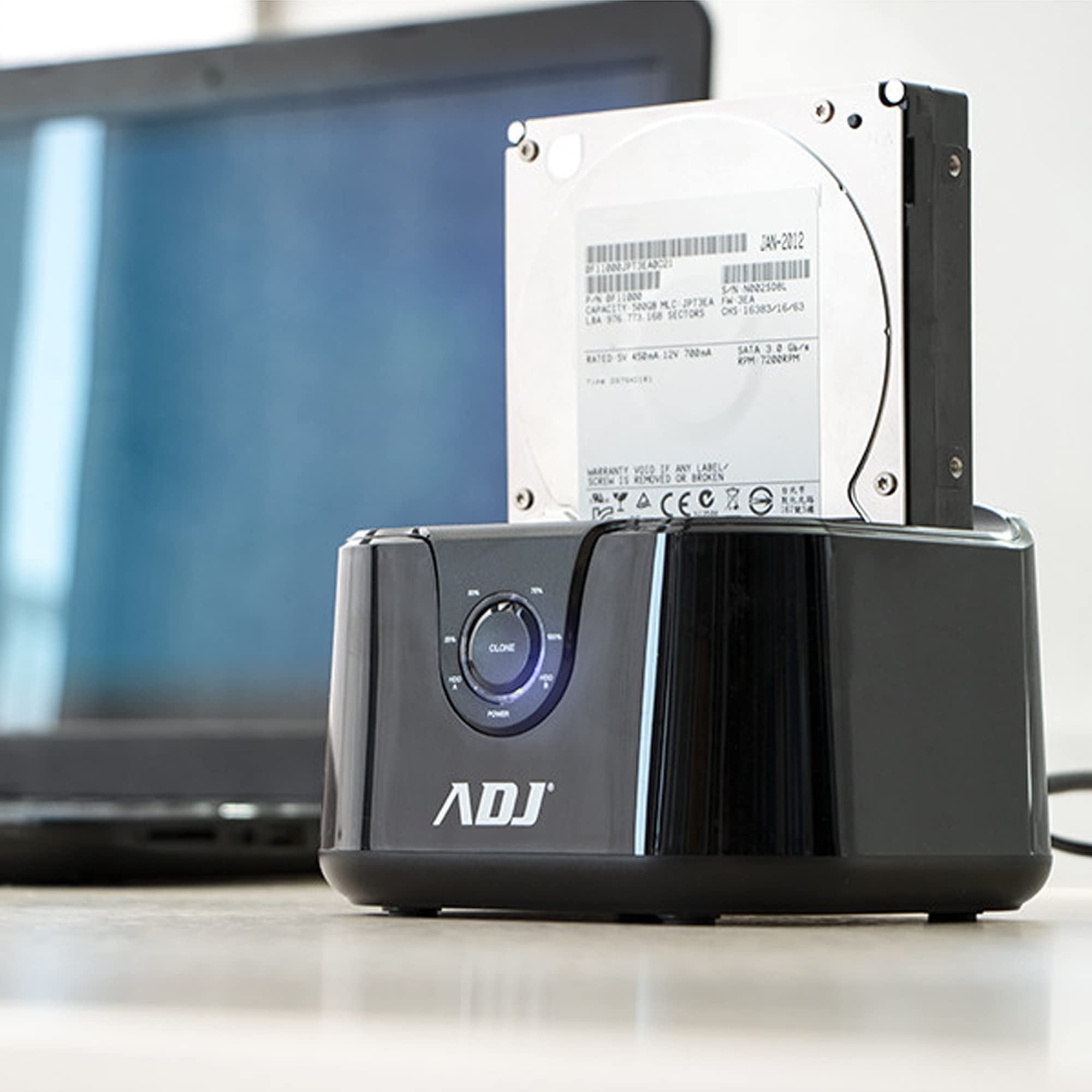 DOCKING STATION ADJ HDD2.5/3.5 MAX8TBBK DOUBLE CLONAZIONE USB 3.0 SATA