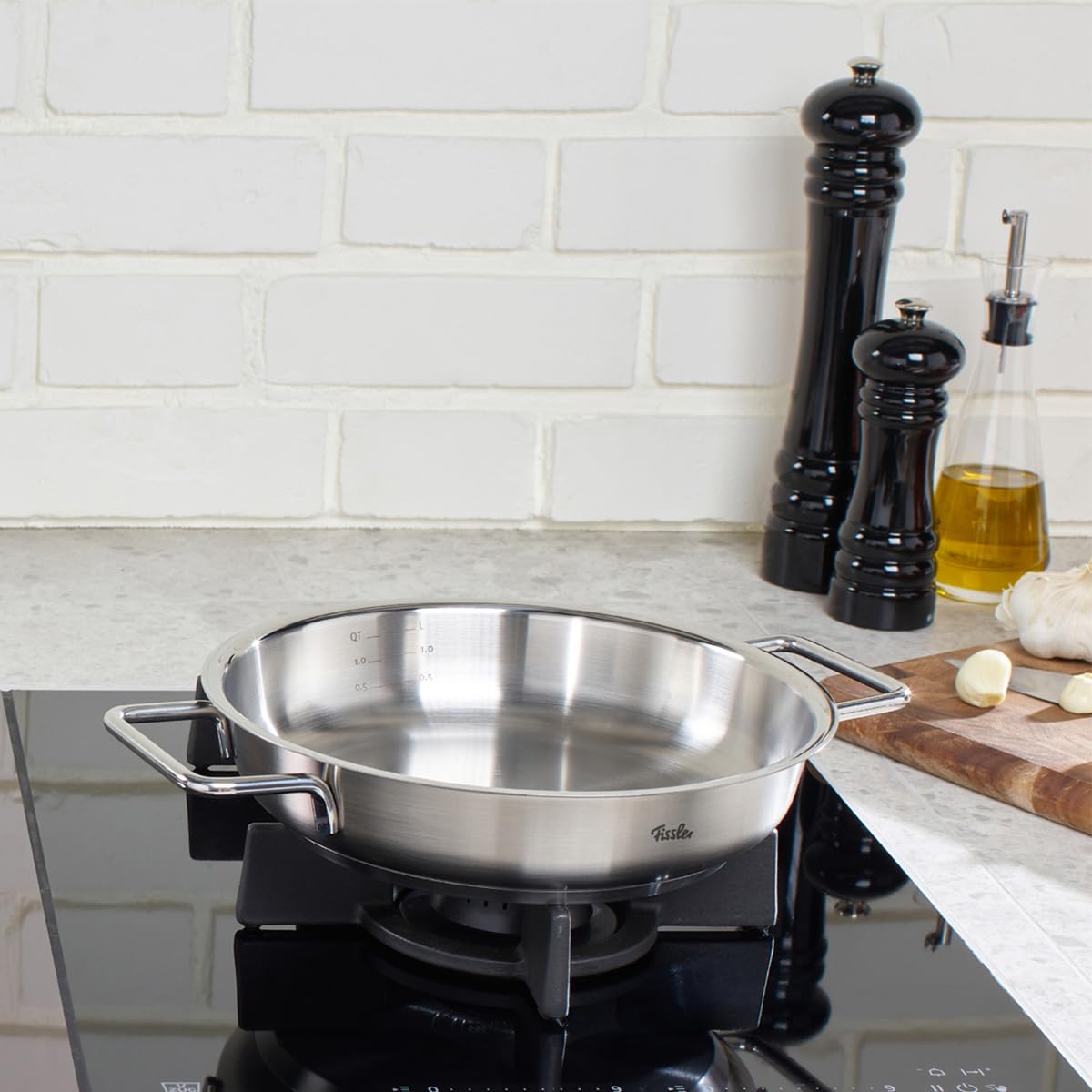 Fissler Pure Collection Frigideira, 24 cm, aço inoxidável, feito