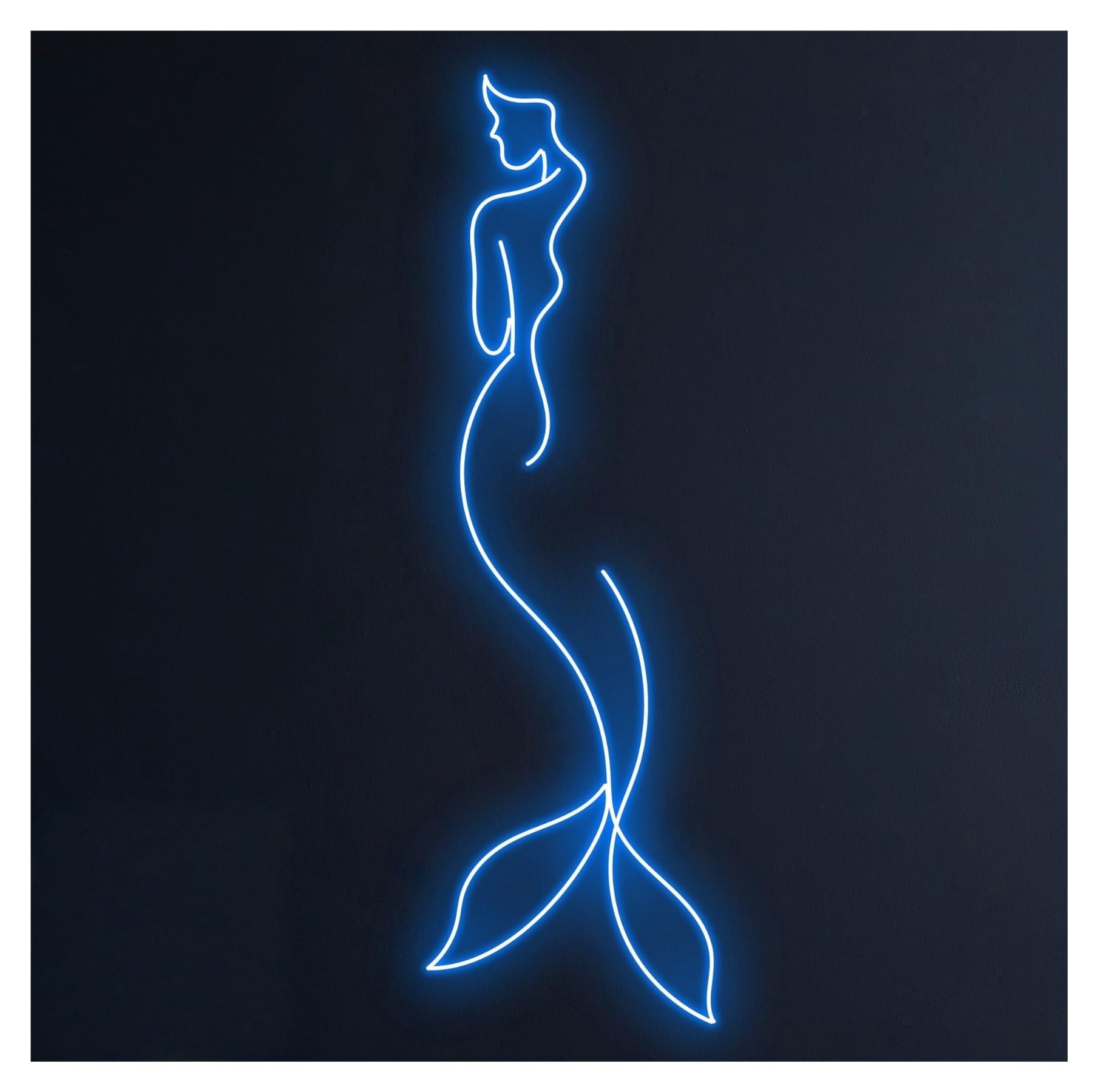 Luces de neón Letrero De Neón Sirena, Decoración Pared Para Habitación Niña Y Mujer, Para Bar, Cueva Hombre, Dormitorio, Hotel, Tienda, Garaje, Juego, Fiesta, 50cm(Azul)