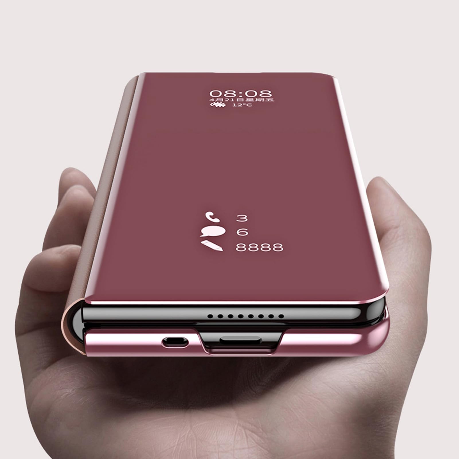 Placcatura Cover Per Samsung Galaxy Z Fold 8 Ultra, Visibile Ribalta