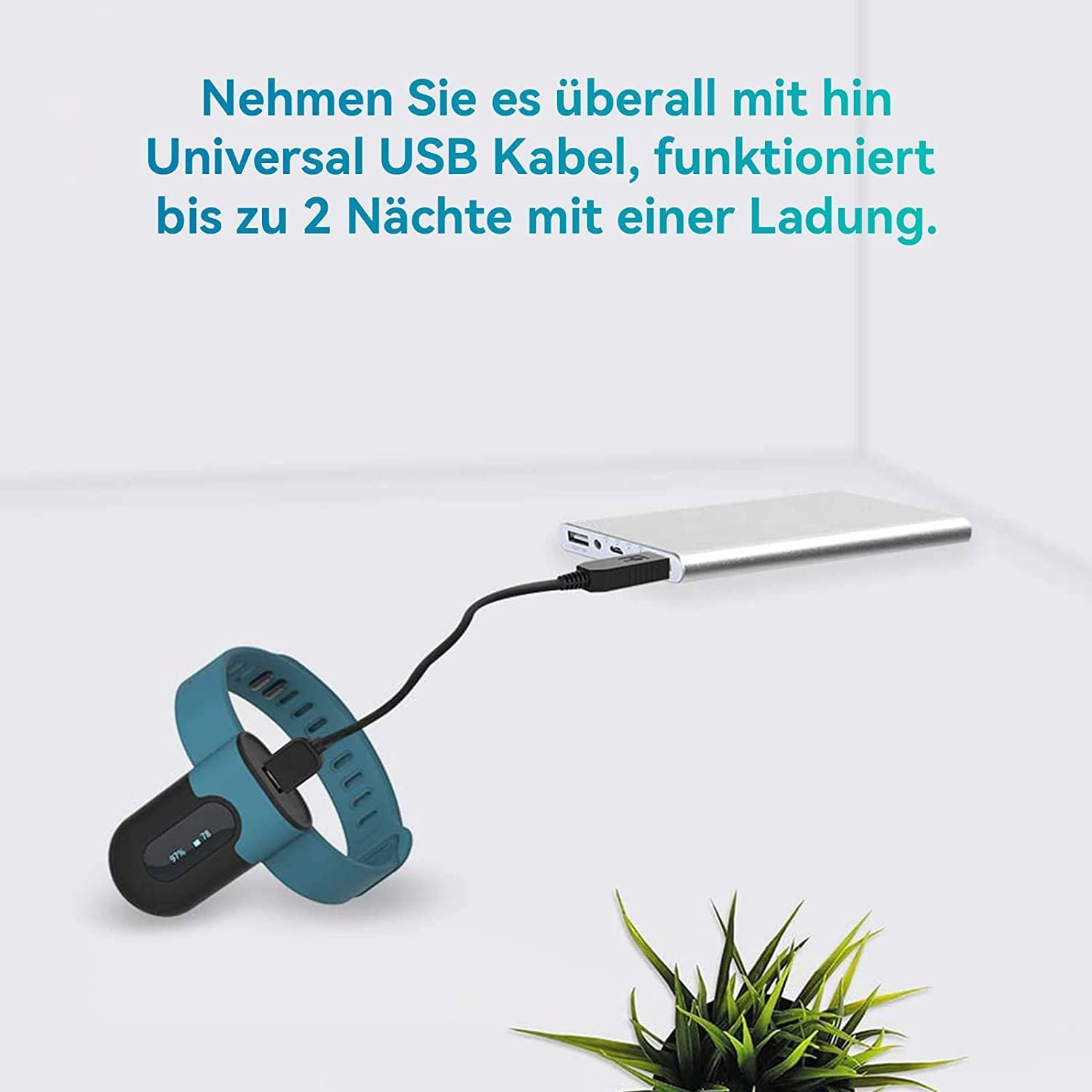Viatom SleepU Pulsoximeter Handgelenk, Bluetooth Puls Oximeter Sauerstoffsättigung Messgerät Finger, Pulsoximeter Fingeroximeter, Sauerstoffsättigung Schlafmonitor, Vibrations Erinnern, Kostenlose APP