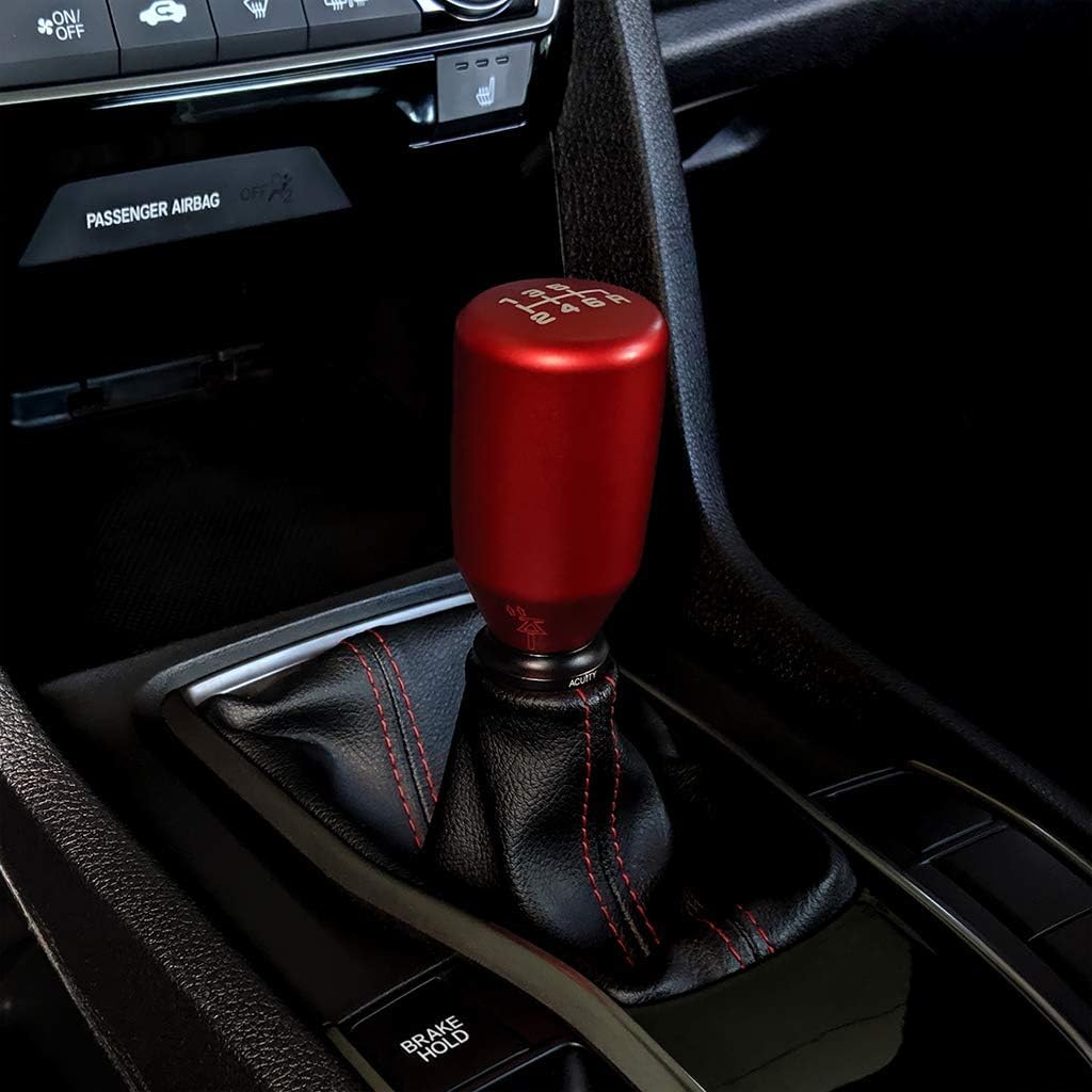 ACUITY ESCO-T6 Shift Knob in Satin Red Anodized Finish (M10x1.5 Thread)