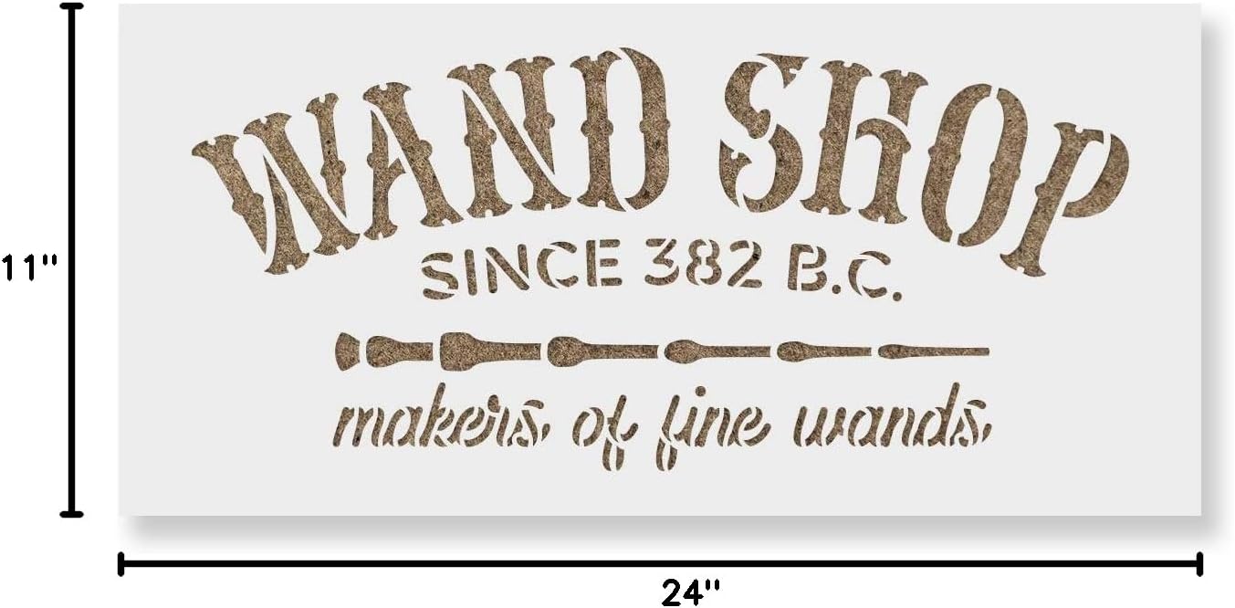 Wand Shop Stencil - Design The Ultimate Trick-Or-Treat Experience, Pumpkin Stencil, Reusable Halloween Stencils