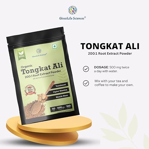 Miniatura 6 de GlossiLife Sciences Extracto de polvo de Tongkat Ali, suplemento Longjack 2001, 3.53 onzas, soporte de rendimiento físico para hombres y mujeres