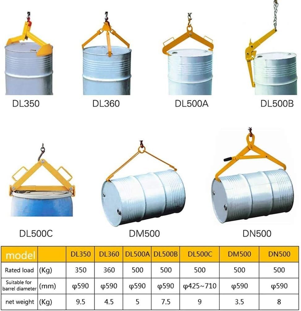 Morsetto for fusti Verticale, divaricatore for in Acciaio Legato, Pinza di Sollevamento specifica for carrelli elevatori(6)
