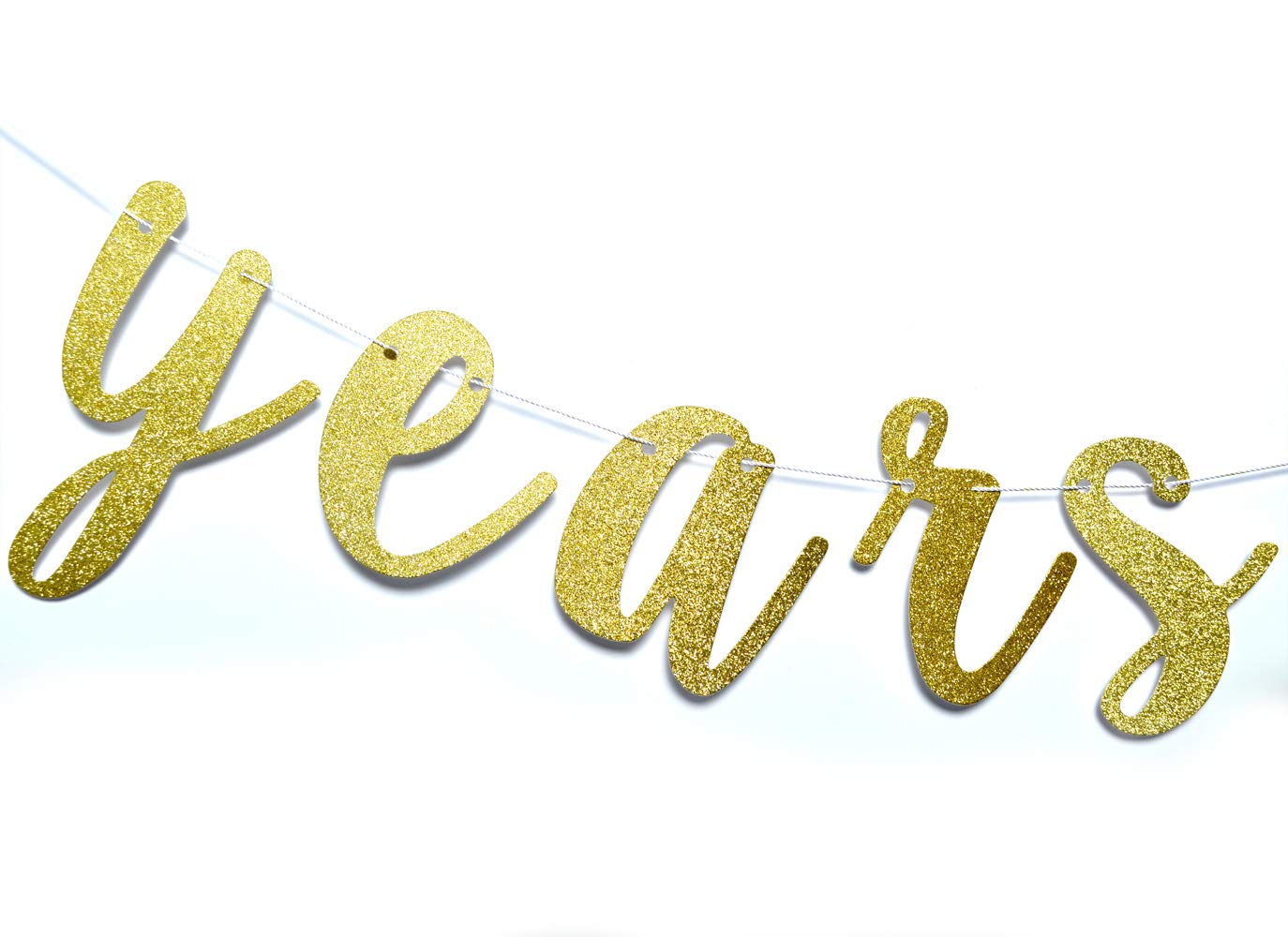 14 Years Loved Banner Sign Gold Glitter for 14th Birthday Party Decorations Anniversary Decor Pre-assembled Bunting Photo Booth Props
