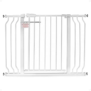 BalanceFrom Easy Walk-Thru Baby and Pet Safety Gate with Hold-Open and Auto-Close – Adjustable Steel Barrier for Stairs, Doorways, and Hallways, No Drilling Installation