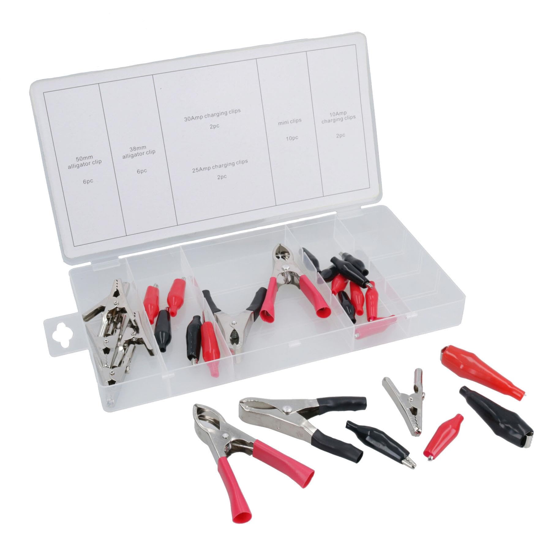 Crocodile / Alligator / Electrical Charging Clip Connectors 28pc AST2