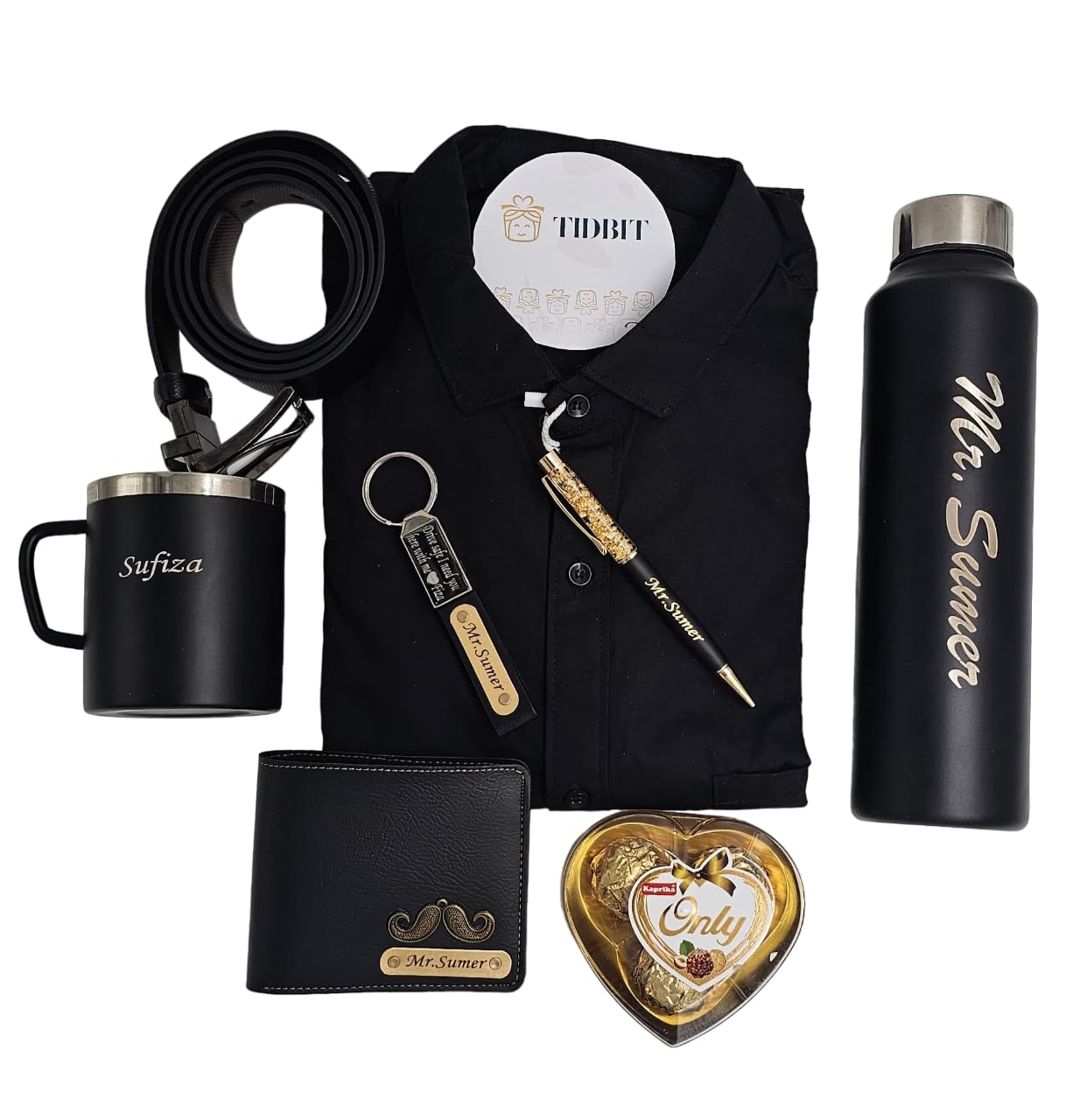 TIDBIT Ultimate Personalized 7-in-1 Combo Set Elevate Your Style with Customized Essentials for Men and Boys (M) (B0CWVGTVFM) Amazon Price History, Amazon Price Tracker