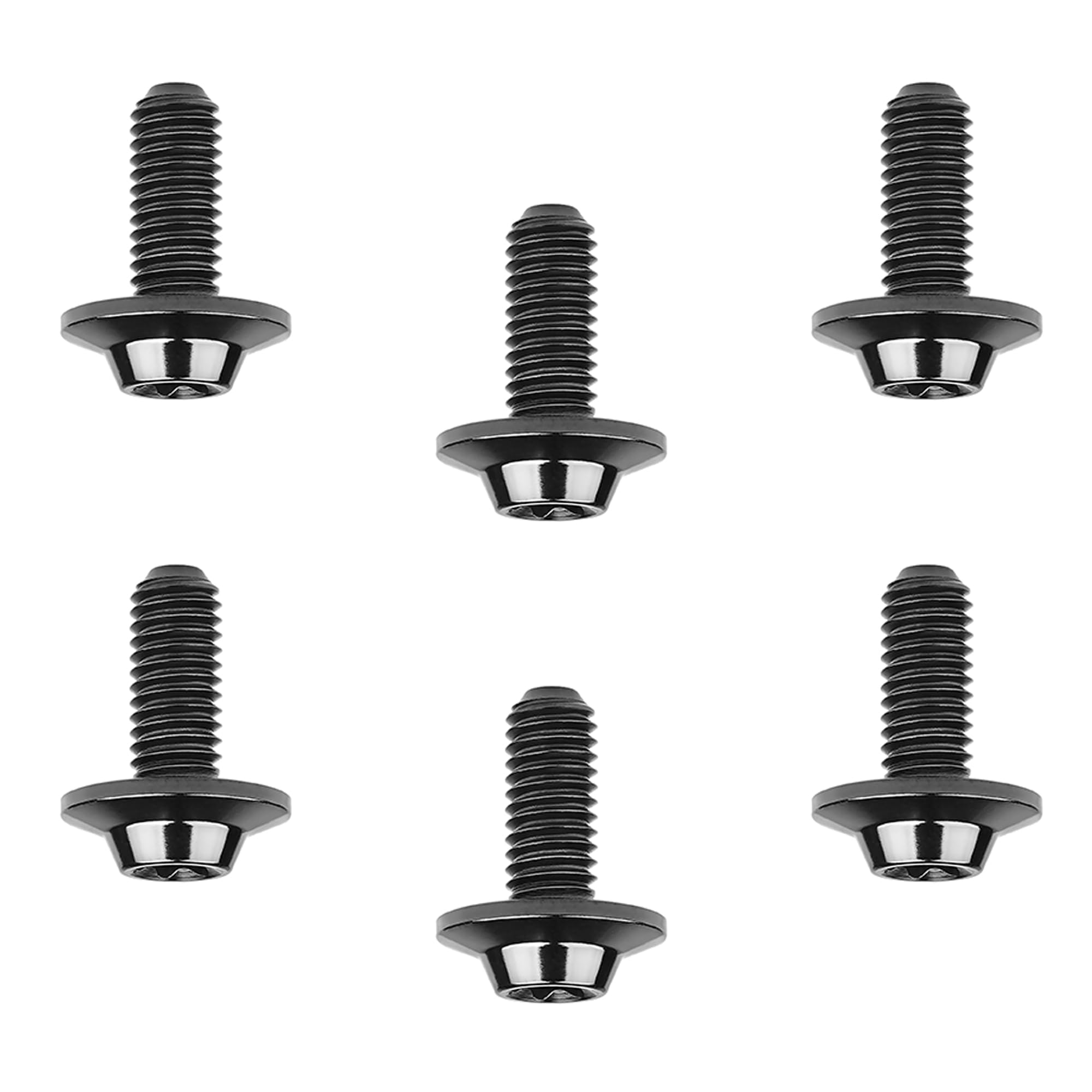 DWAMMEBRS Bolt M5 M6x10 12 15 20 25 30 35mm T25 T30 Torx Head Screw Pack of 6(Black,M5x20mm)