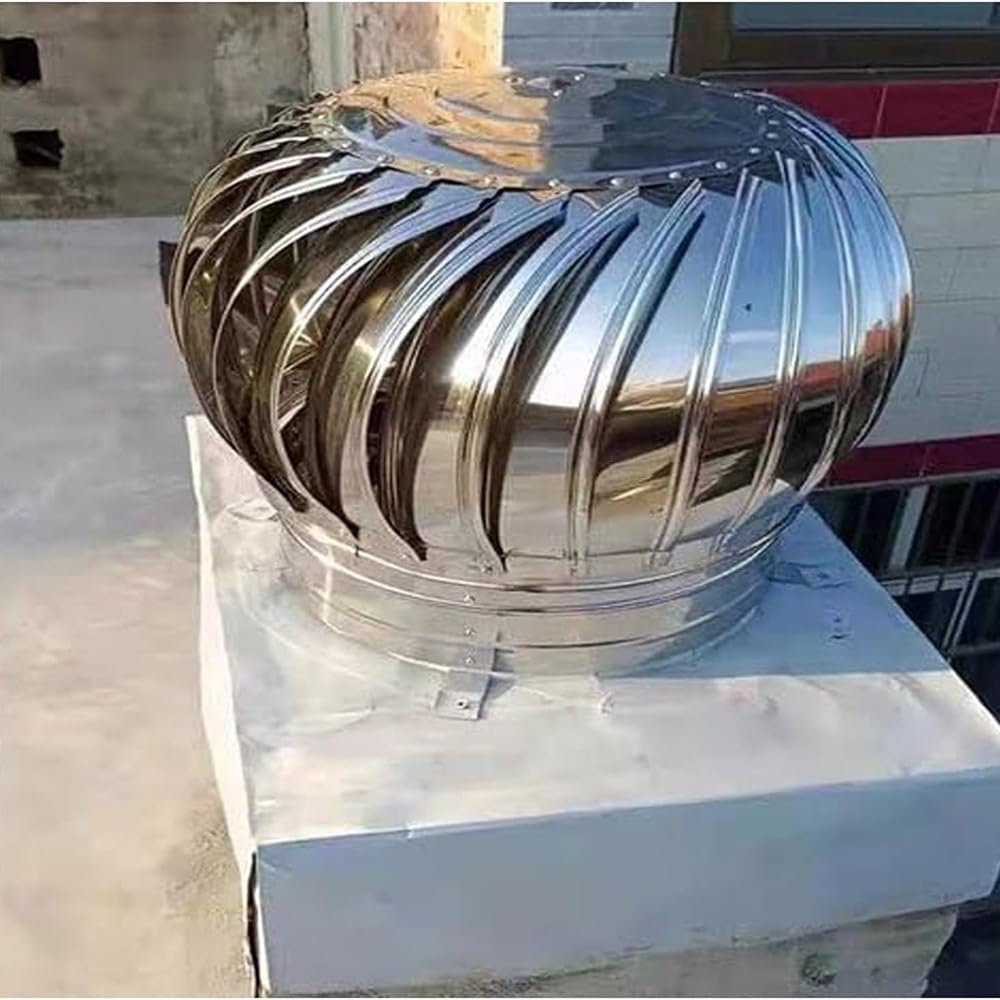Rejilla de ventilación para aerogenerador, Turbinas de viento techo, ventilador giratorio jardín, respiraderos turbina Inrial, Extractor externo bricolaje(200mm/8inch)