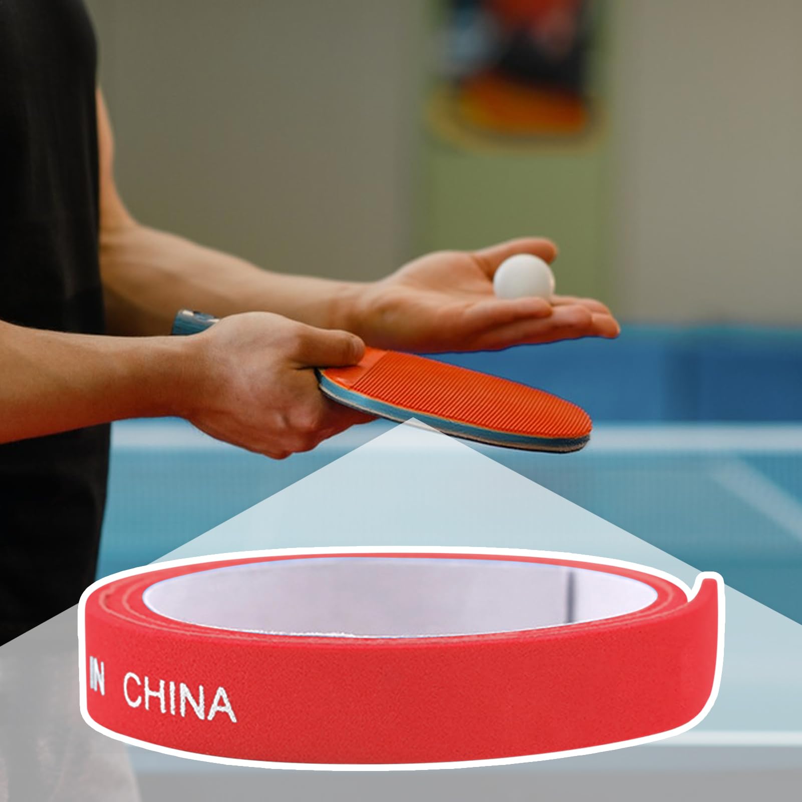 Cinta Protectora para Bordes De Paletas De Tenis De Mesa | 10 Unidades De Cinta Adhesiva para Paletas De Tenis De Mesa - Accesorios Deportivos para Entrenamiento, Competiciones y Uso en