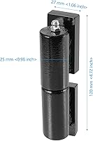 Vista 2 de Bisagra de puerta de barril resistente de 5 pulgadas, bisagra de puerta estilo barril de hierro, bisagras de puerta de rampa de remolque
