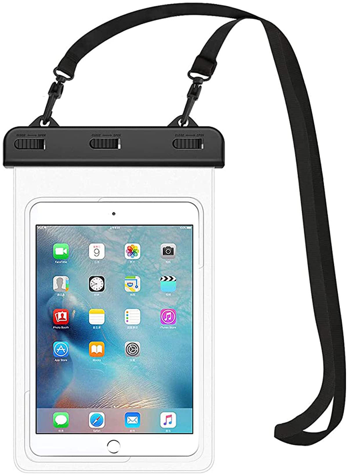 KASTWAVE Waterproof Case, Underwater Tablet Dry Bag with Lanyard Compatible with iPad Mini 2019/4/3/2, for Samsung Tab 5/4/3, for Galaxy Note 8, for Tab S2/Tab A 8.0/Tab E, Up to 8.3" - Clear