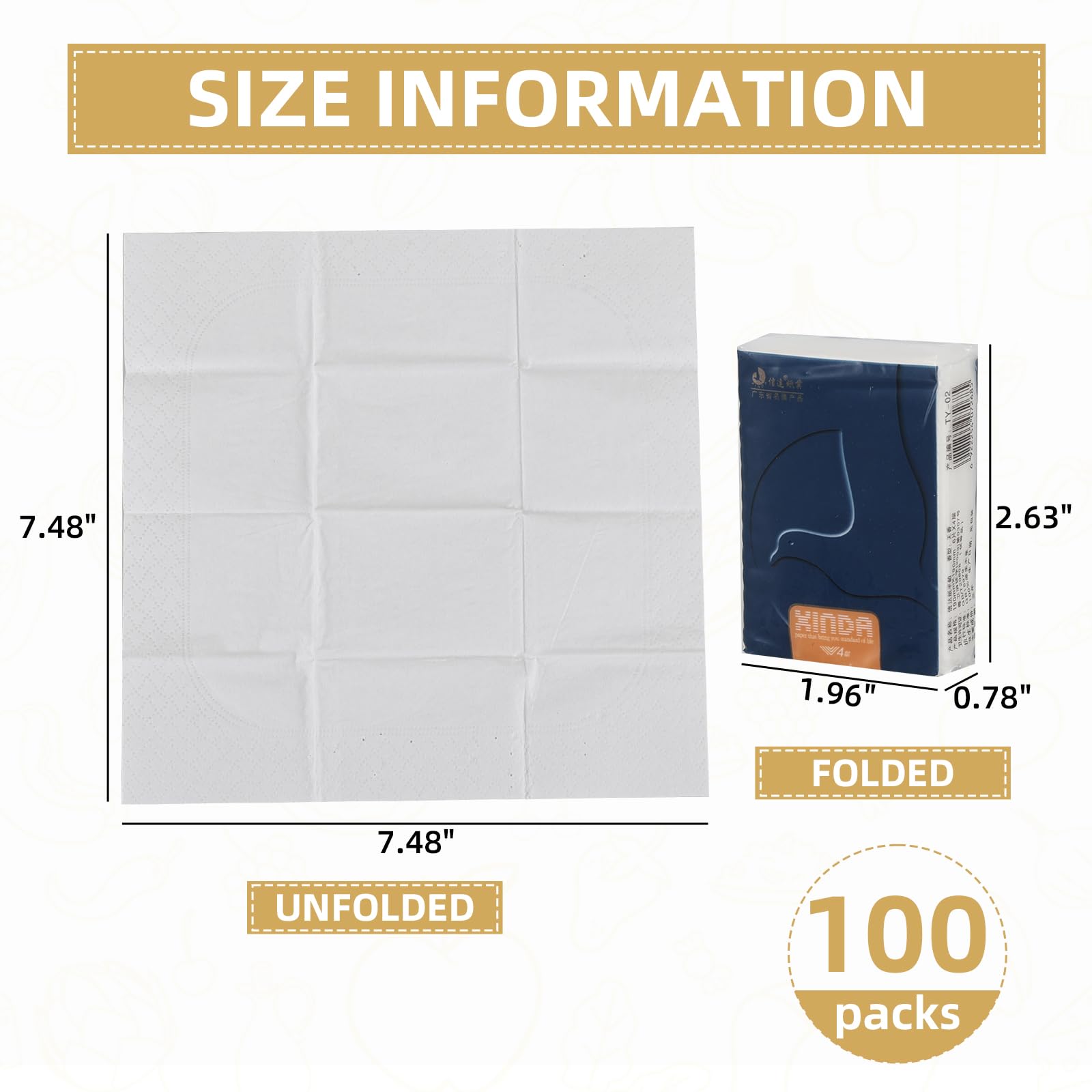 Confezione da 100 fazzoletti per il viso, formato da viaggio, mini fazzoletti tascabili a 4 strati, morbidi e inodori
