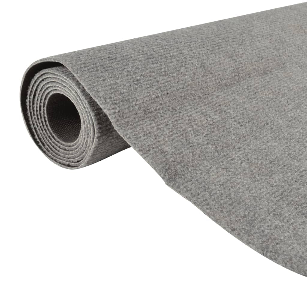 Chodnik dywanowy, szary, 80 x 180 cm, mieszanka poliestru, wysokość runa 3,5 mm, chłonna wykładzina podłogowa do korytarza, kuchni, salonu, sypialni, antypoślizgowy, łatwy w pielęgnacji