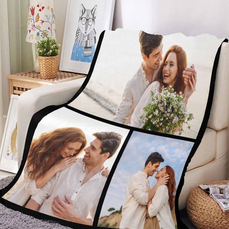 Miniatura 3 de Manta personalizada con fotos, nombre, fotos personalizadas, regalos personalizados para adultos, mamá, papá, hija, bebé, mejor amigo, tamaño Queen,