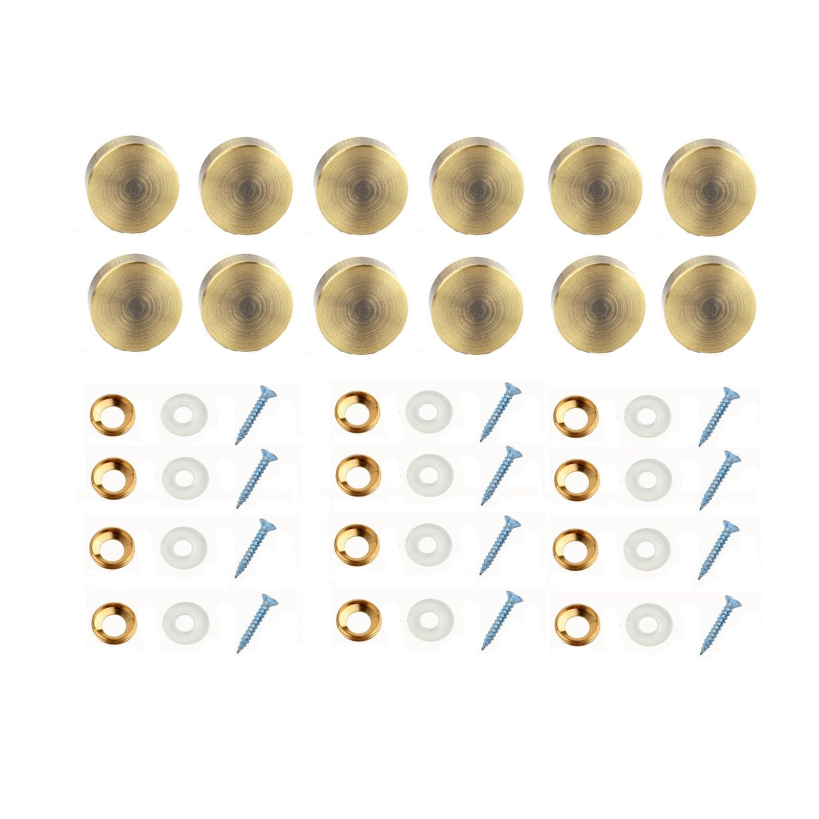 Unifizz Mirror Screws, 14mm Copper Mirror Nails with Decorative Caps