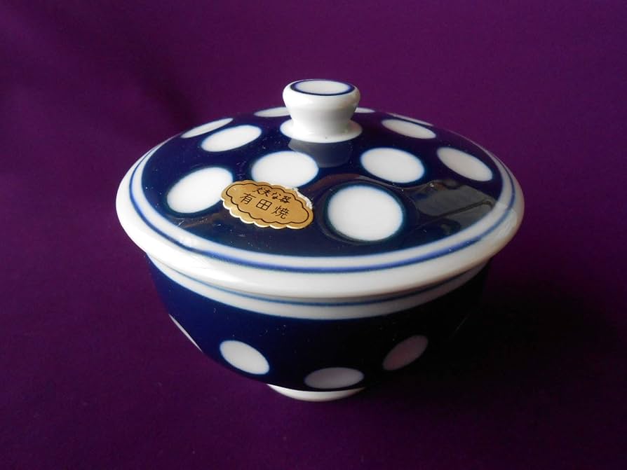 Amazon | 有田焼！ ☆水玉蓋付お茶呑み☆ 未使用 湯呑 湯飲 煎茶
