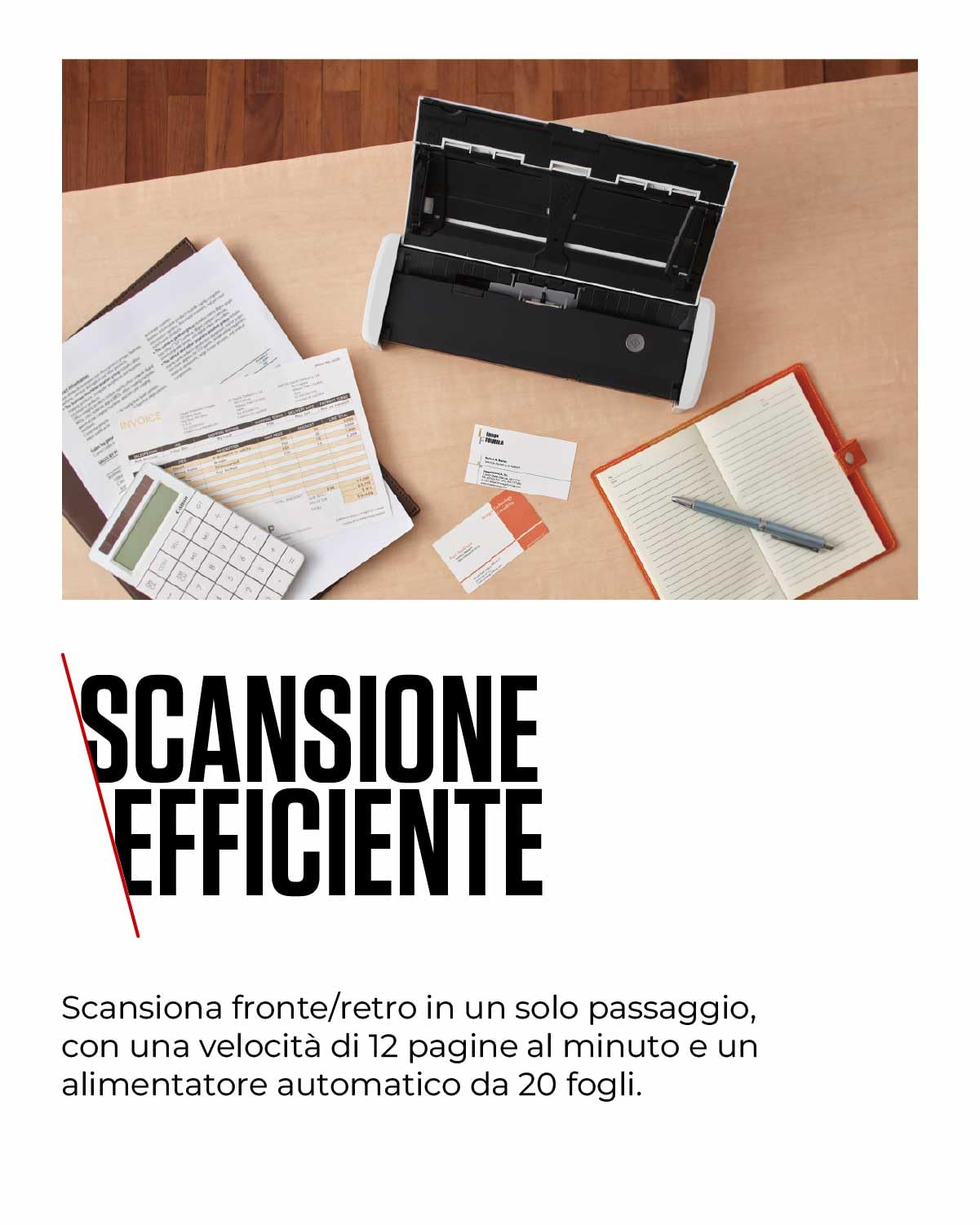 Canon Scanner Portatile imageFORMULA R10 | Scanner Fronte-Retro per Casa e Ufficio | Alimentato via USB | Fino a 12 Pagine al Min | Alimentatore Automatico da 20 Fogli | Software CaptureOnTouch Lite