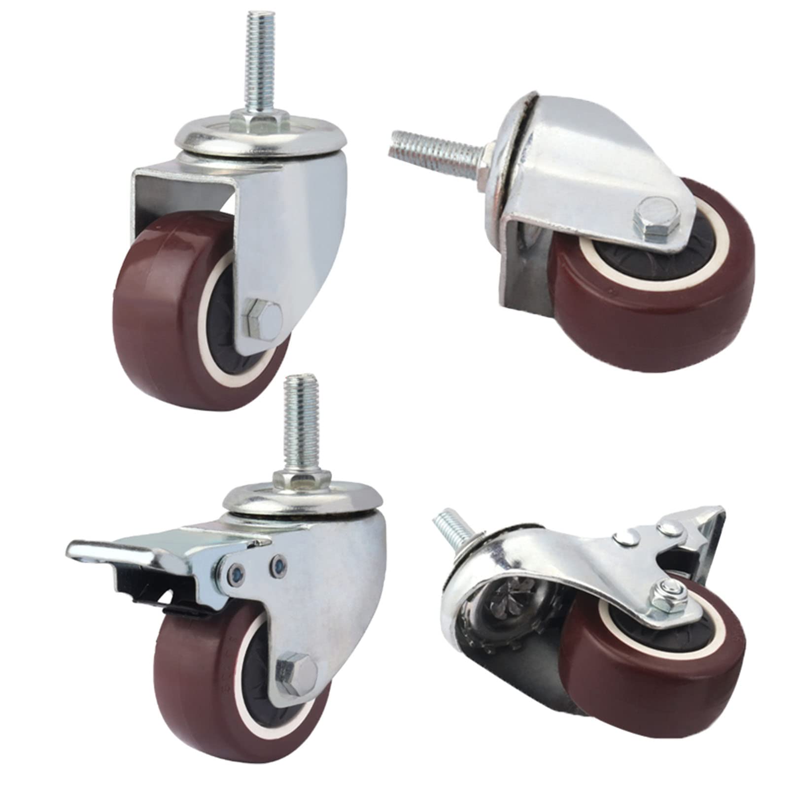 Zguouzantye One Color 4 Heavy Duty Stem Caster Wheels For Furniture Trolley