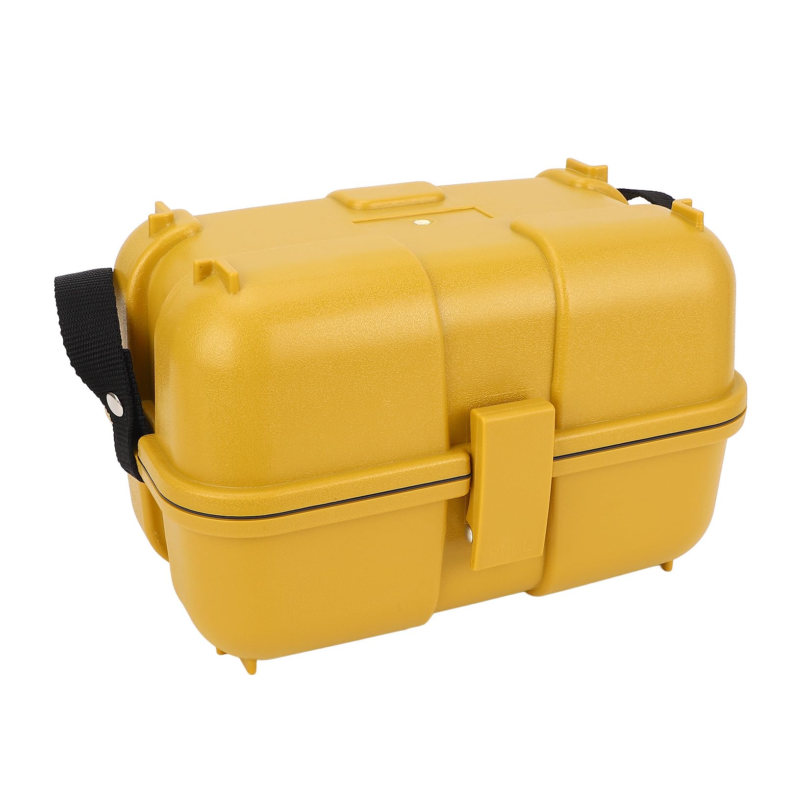 Carcasa del equipo de prueba | Caja de almacenamiento de plástico de bloqueo único PP para estación/niveles/teodolitos | Instrumento amarillo robusto y portátil