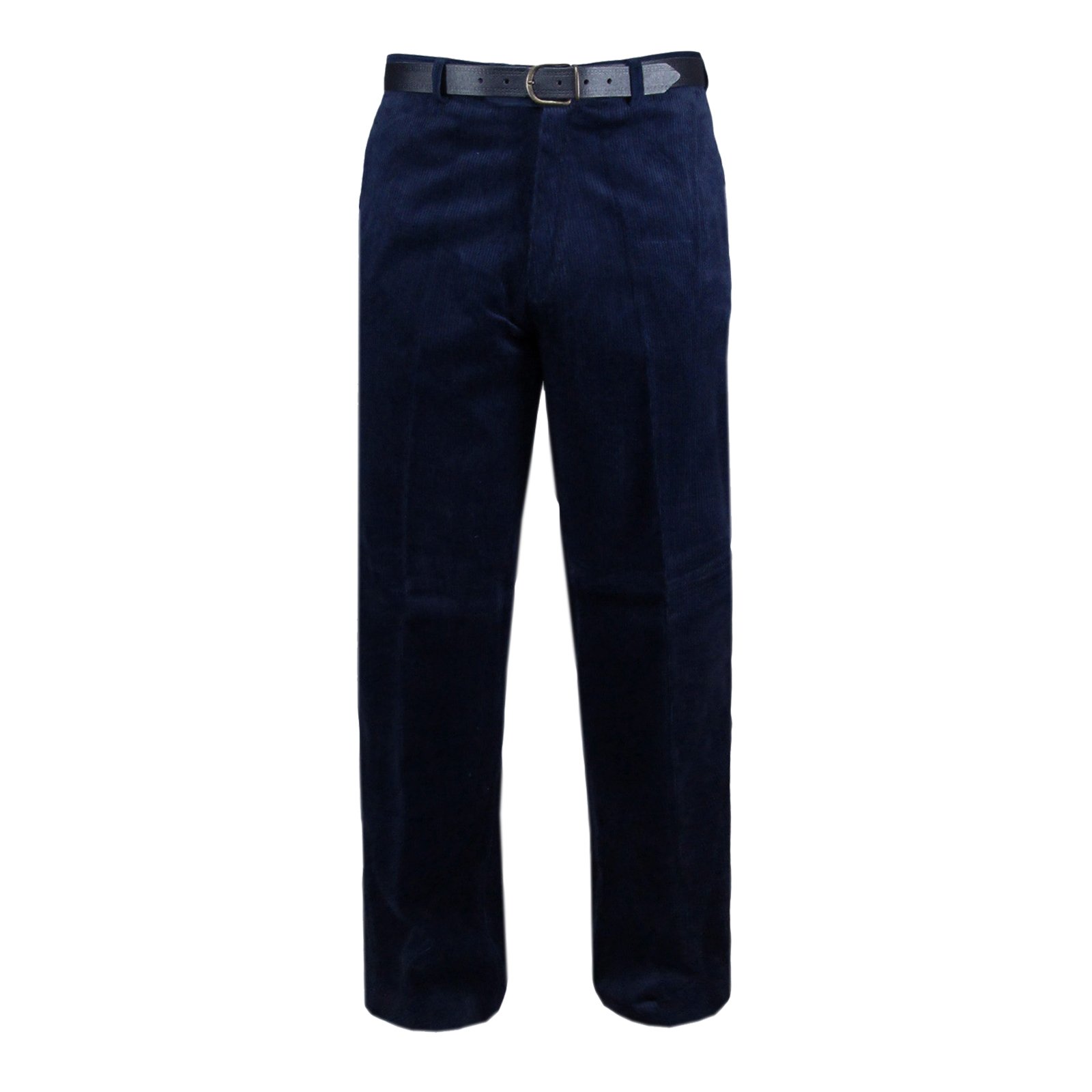 MyShoeStore Mens Cord Trousers Corduroy Cotton Formal Work Pants Navy Blue 38W/29L