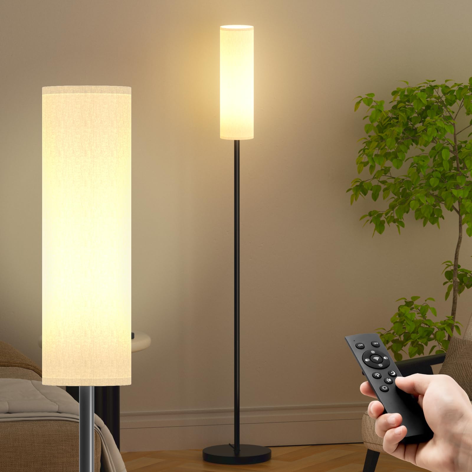 Amazon.co.jp : LEDフロアライト フロアランプ リモコン付き スタンド