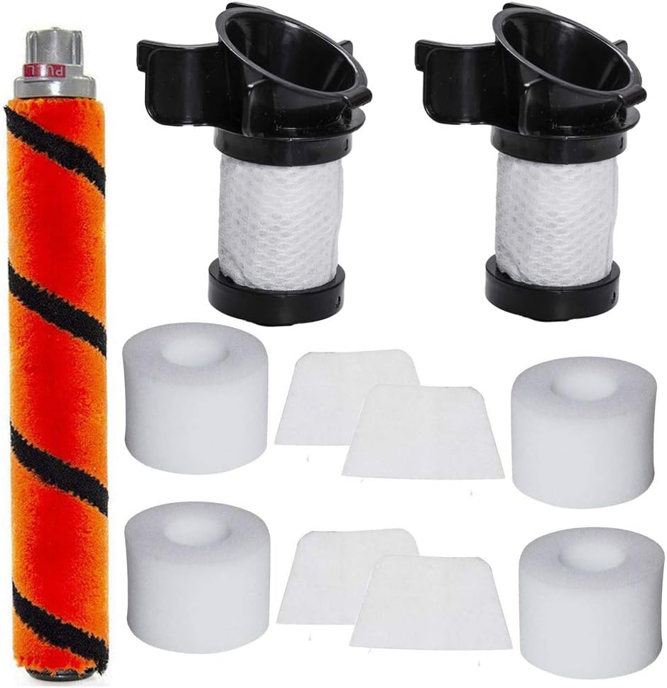 HEPA Foam Felt Filter Soft Brush Roll Replacement for Shark IONFlex DuoClean Vacuum IR100 IR101 IR70 IF100 IF150 IF160 IF170 IF180 IF251 IF200 IF201 IF202 IF203Q Part# XPSTMF100 and XPREMF100