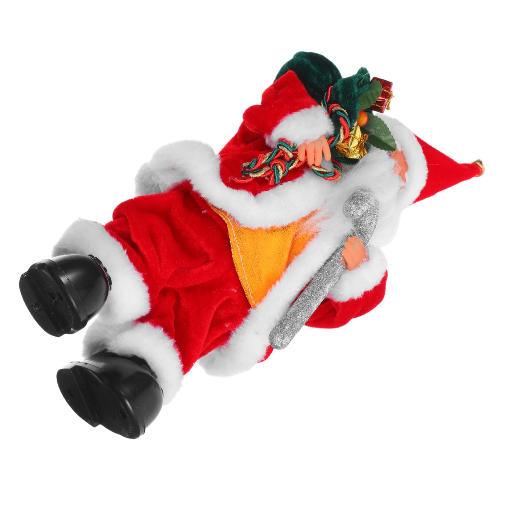 HEMOTON Muñeco Eléctrico de Papá Noel con Música Decoración Navideña para Fiestas Juguete Seguro y Decorativo para Festivo