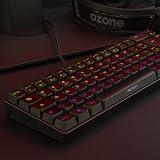 Ozone Gaming Tactical – Mini Clavier Gaming mécanique 65%, Bluetooth et USB, switches Outemu Red, Anti-ghosting, LED RGB, Layout FR, Couleur Noire - 5