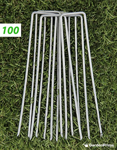 GardenPrime Bodenanker - 100x Verzinkte Erdanker zur Befestigung von Folien, Unkrautvlies, Kunststoffplatten, Bodenvlies… – Bild 3