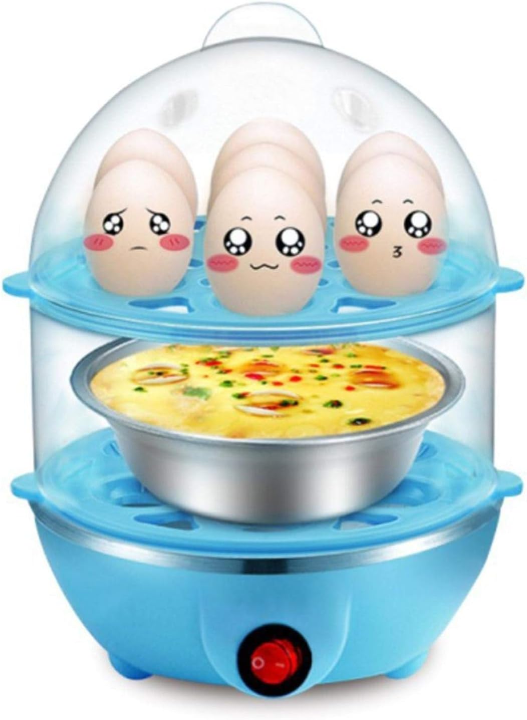 Egg Steamer Double Layer Lazy Egg Maker Multifunction Electric Boiled Egg Maker Food Steamer
