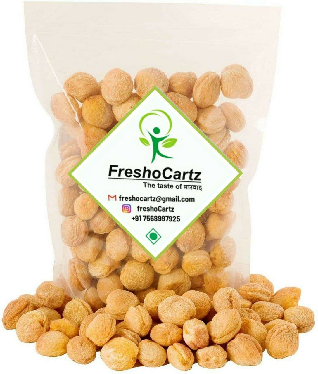 FreshoCartz Jumbo Dried Apricots Organic (Khumani, Khurmani, Khurbani, Jardalu, Prunu) Dry Fruit (1kg)