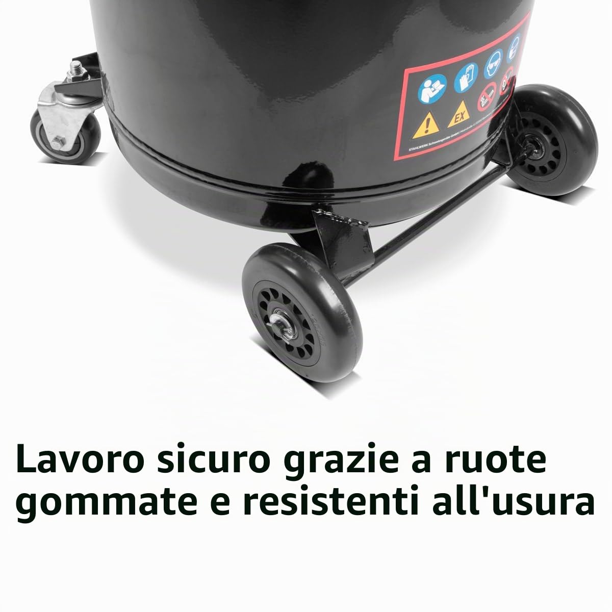 STAHLWERK Impianto di estrazione dell'olio – 80 litri di capacità, serbatoio di raccolta dell'olio e raccoglitore dell'olio usato, camion mobile con separatore olio, scaricatore dell'olio con camera