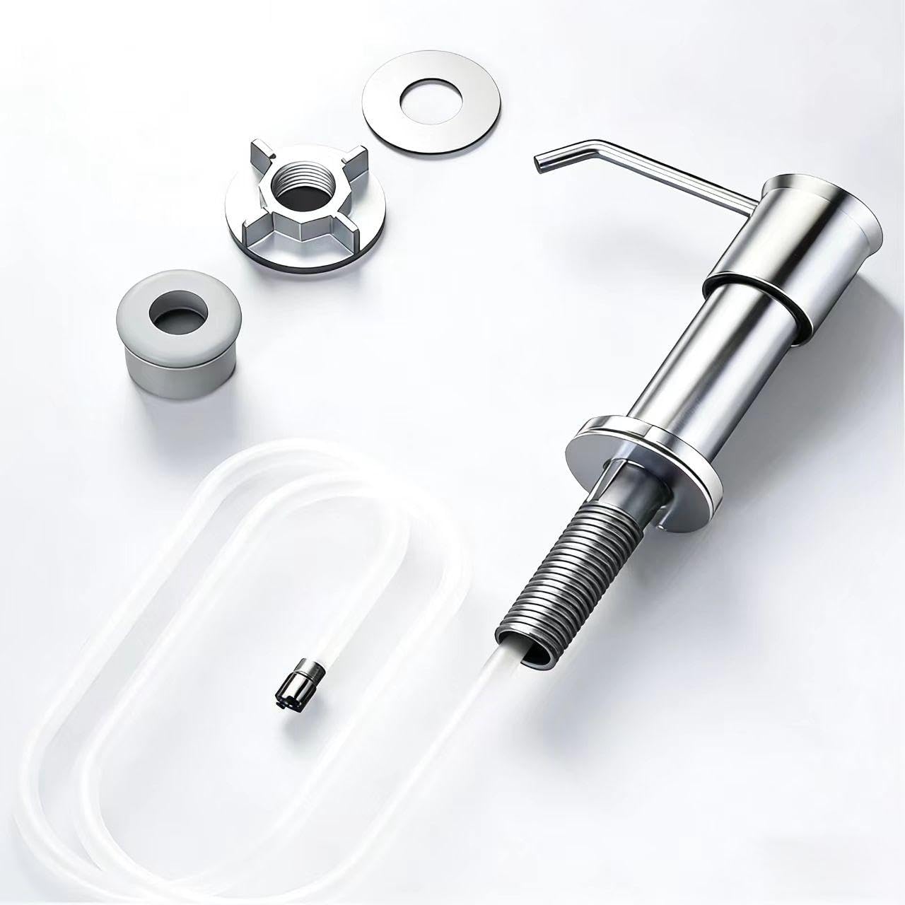 Kitchen Sink Soap Dispenser, 4.80 Inches Height, Larger Diameter Pump, Includes Gaskets and Bottle Cap