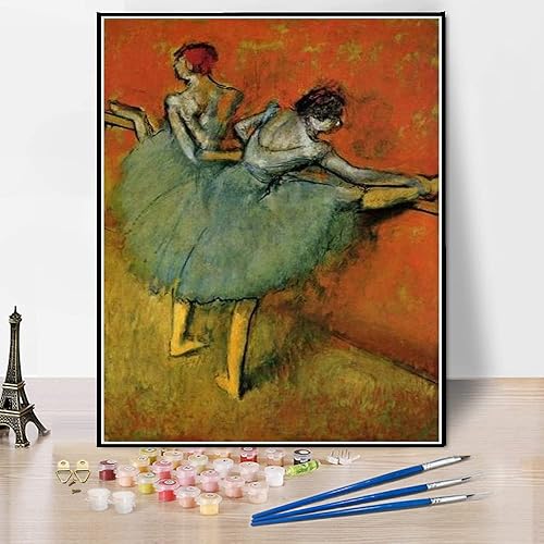 Pintura por números para bailarines adultos en The Barre Pintura por Edgar Degas Kit de pintura por números sobre lienzo para principiantes