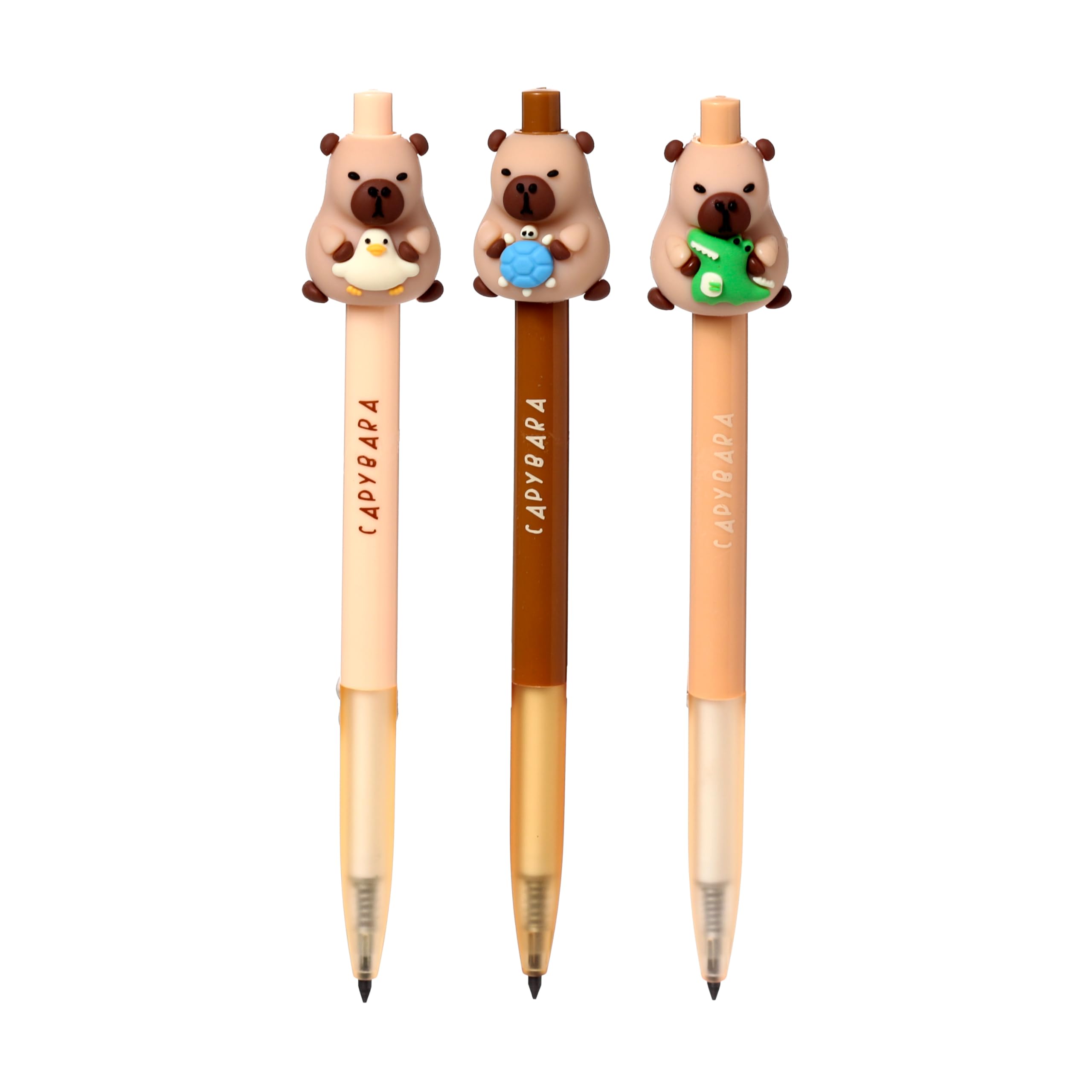 Puckator Capybara & Friends Everlasting Pencil - Cool Cute Infinity Ifinite Inkless Unlimited Pencil Pen For Kids School Drawing journaling - Back To School Supplies Pens Pencils Gifts