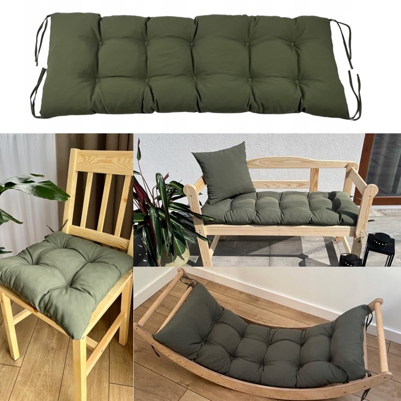 Cuscini Da Esterno Per Sedie 61x61x10cm - Impermeabili, Antimacchia, Set Da 2 - Ideali Per Patio E Giardino, Con Cinghie Regolabili (Blu)
