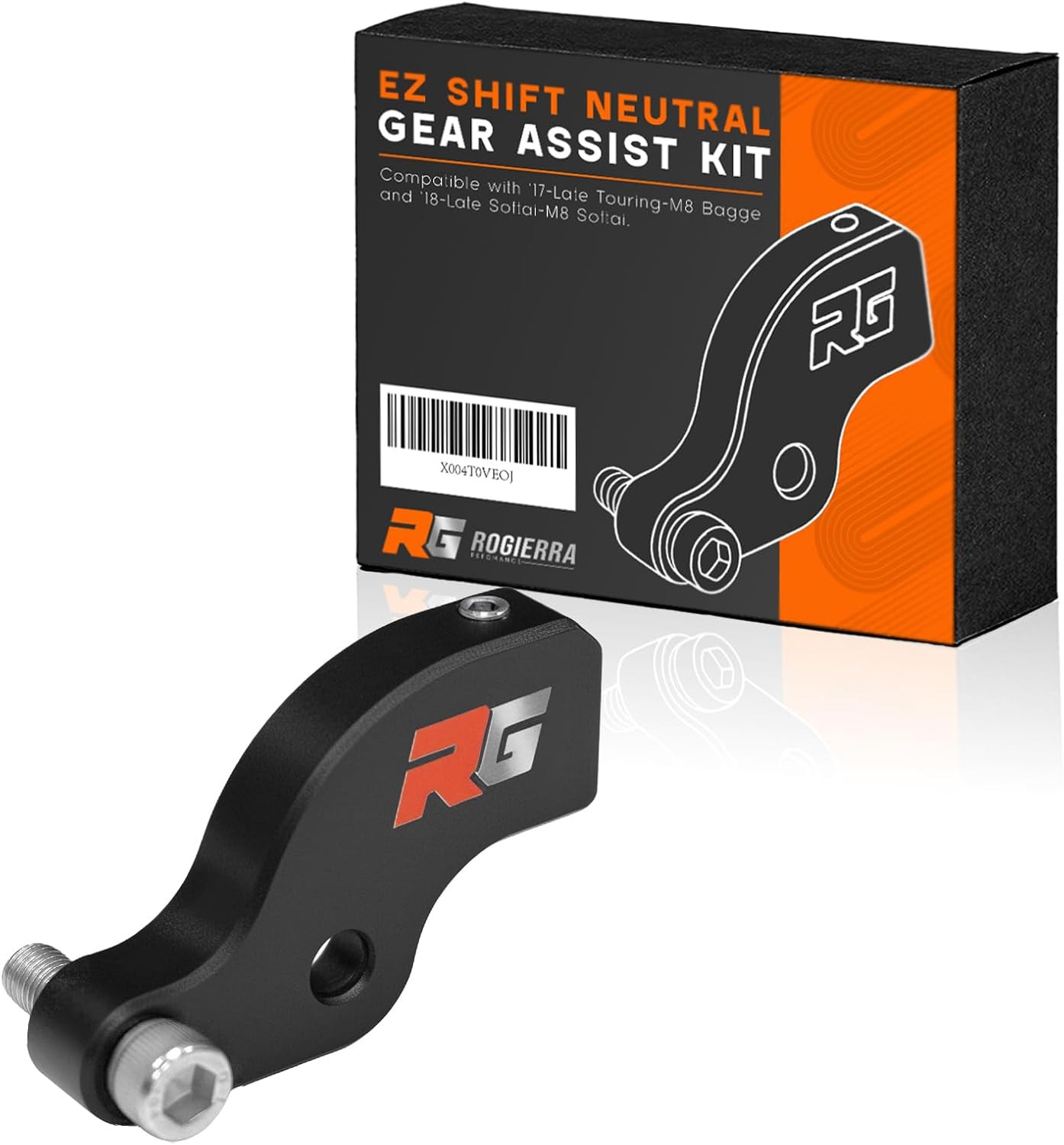 EZ Shift Neutral Gear Assist Kit for Harley M8 Baggers and Softails，Effortless Neutral Every Time, Fits '17-Late Touring & '18-Late Softail(Black Anodized)