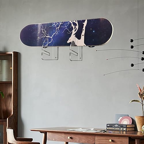 Miniatura 6 de Estante de monopatín montado en la pared, soporte para monopatín, marco de monopatín, diseño horizontal de ahorro de espacio