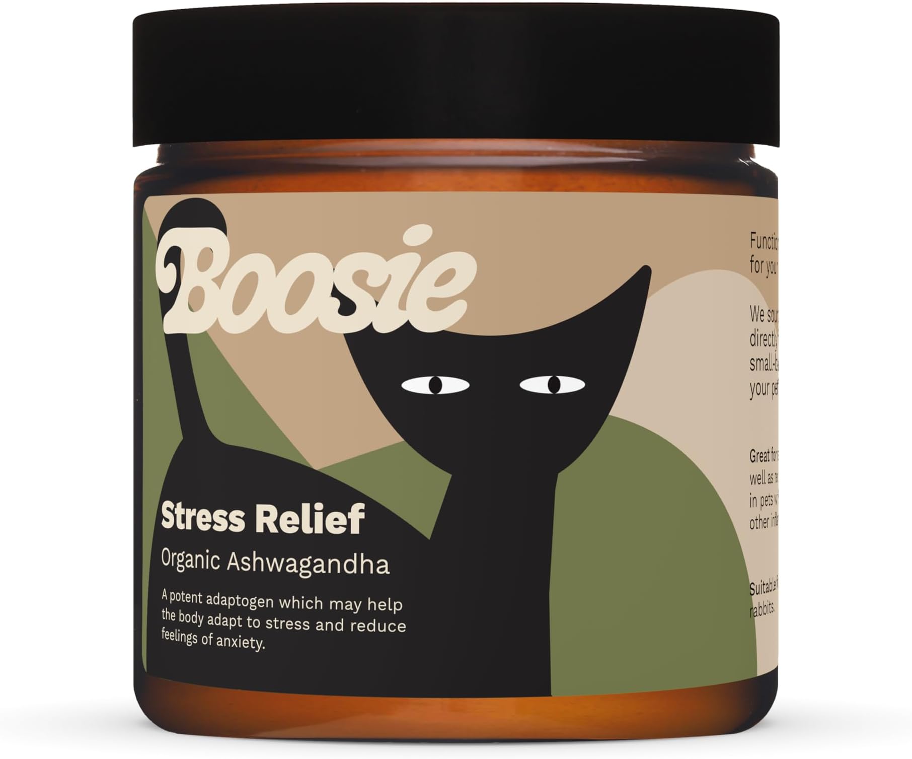 Boosie Organic Adaptogenic Powder for Dogs and Cats - Anxiety and Stress Relief - Ashwagandha - 100% Natural without Additives or Preservatives - Pet Nutrition