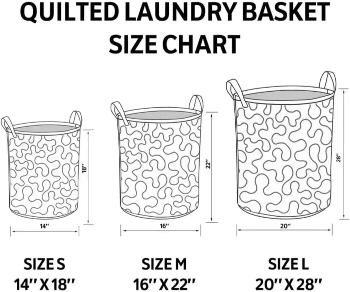 Cat Quilted Laundry Basket – Original Handmade Quilted Fabric Storage Bin for Clothes & Home Organization (H,Small (14" x 18"))
