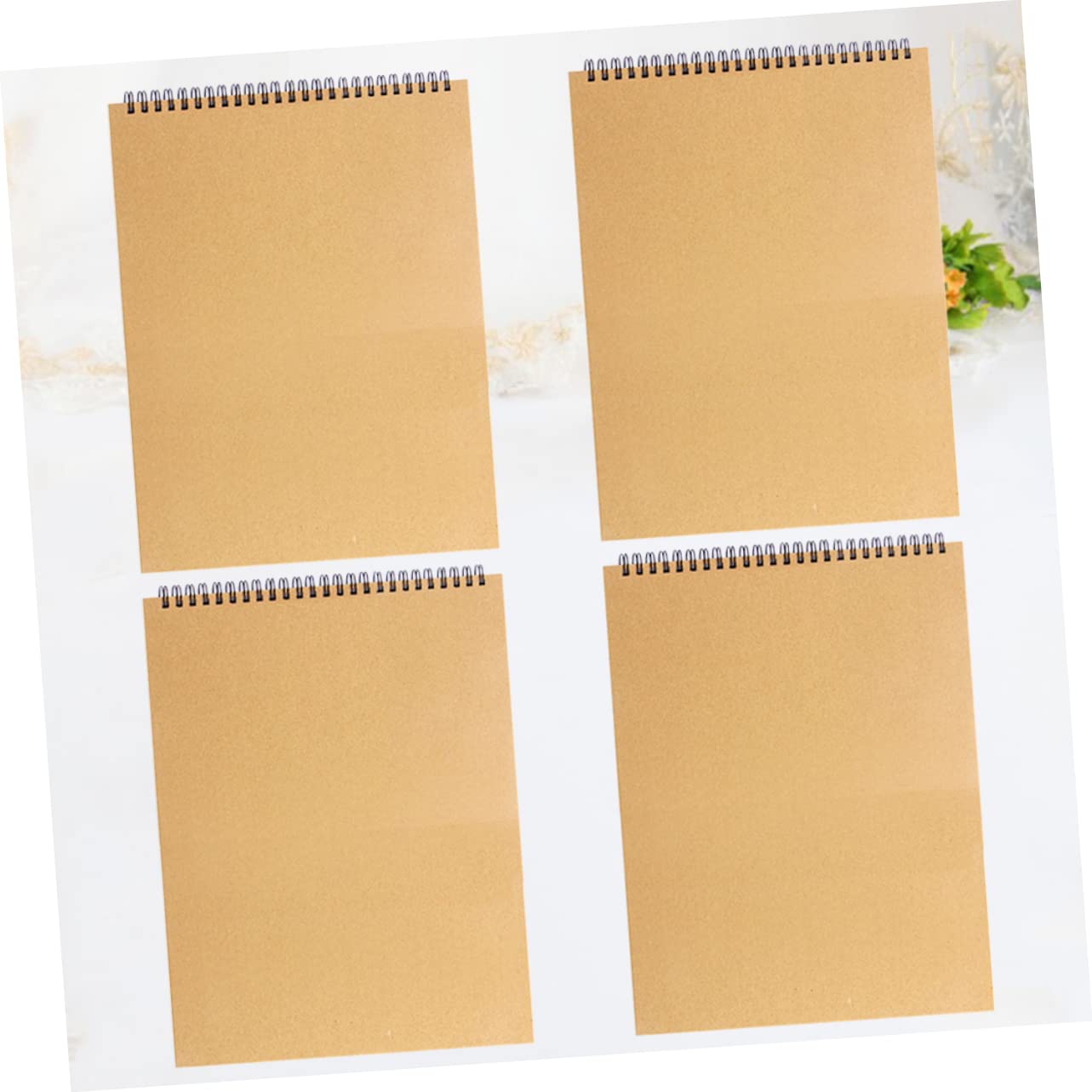 STOBOK Cahier de Croquis en Papier Kraft A4 16k, Lot de 4