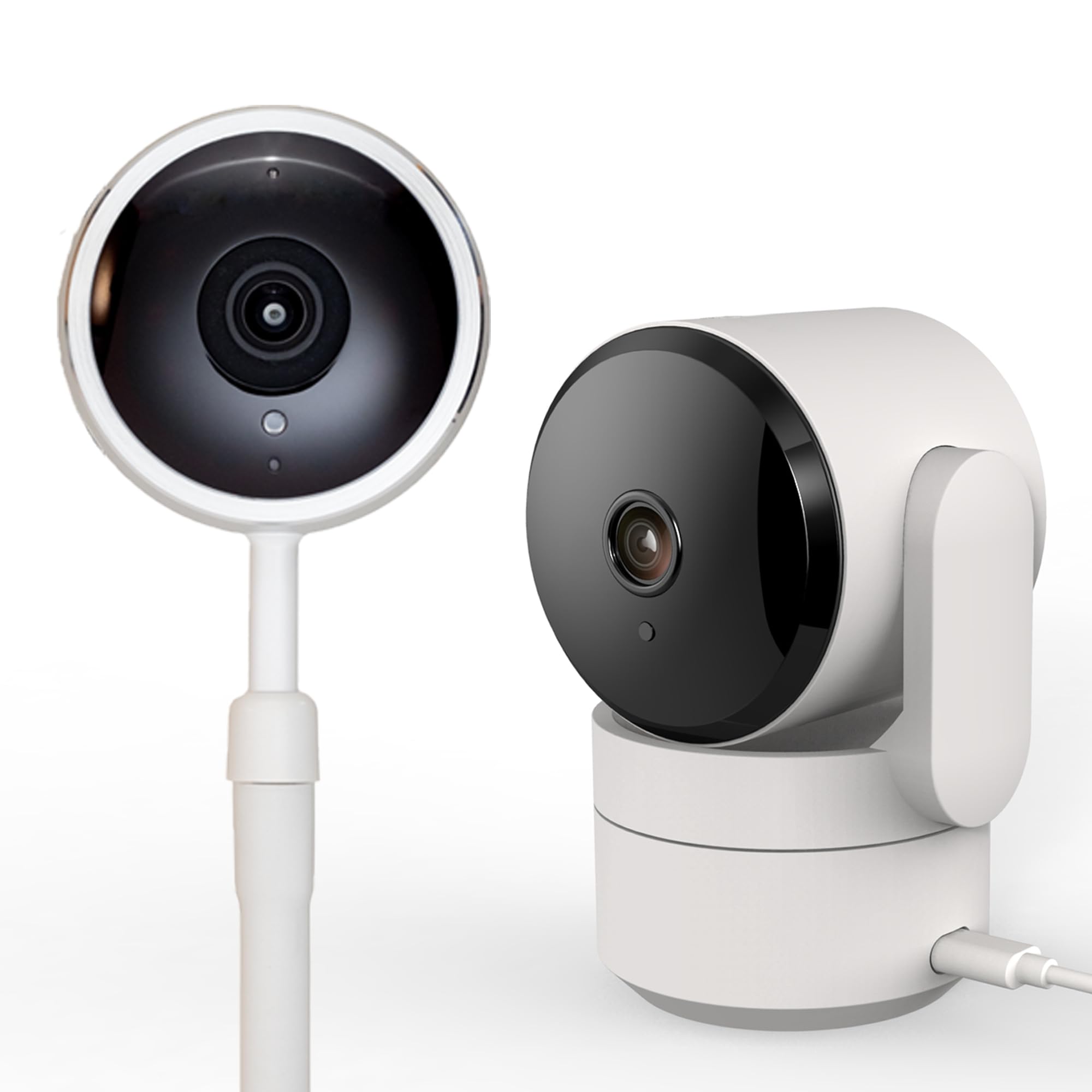 Luna Smart Baby Monitor & Floor Stand, Sensor-Free Sleep Breathing Motion Tracker, and Indoor Pan/Tilt Home Security Camera, 360° Plug-in, Night Vision, 2.4GHz Wi-Fi