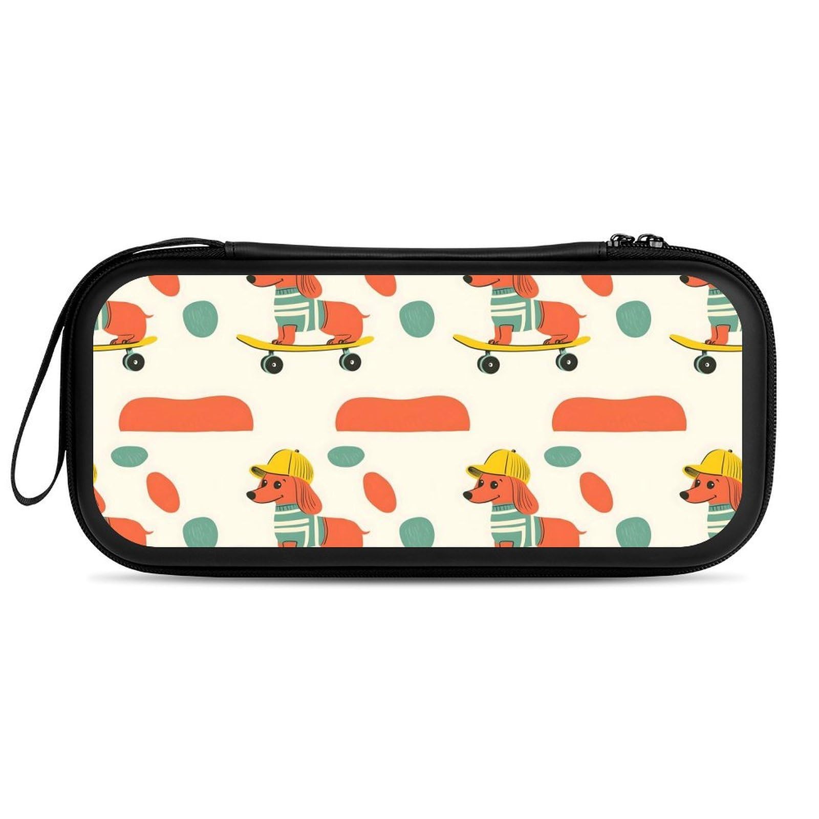 TZTTZT Compatible with Nintendo Switch 2 Case 2025 - Skateboard Dog Cute Print Portable Travel Shockproof Hard Shell