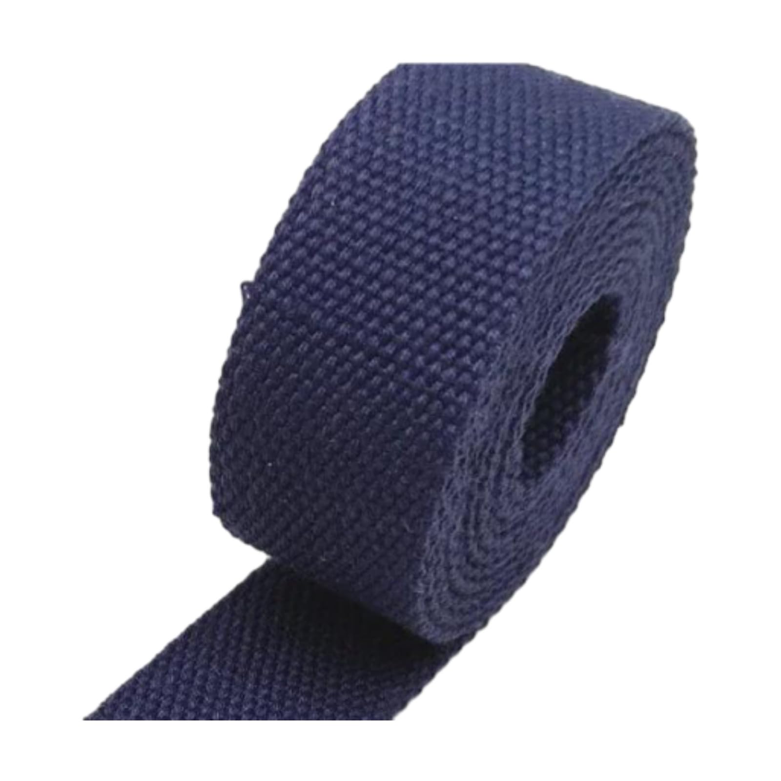 5M 32mm Canvas Webbing, 2mm Thick Cotton Ribbon for Knapsack Strapping,Navy Blue,32mm