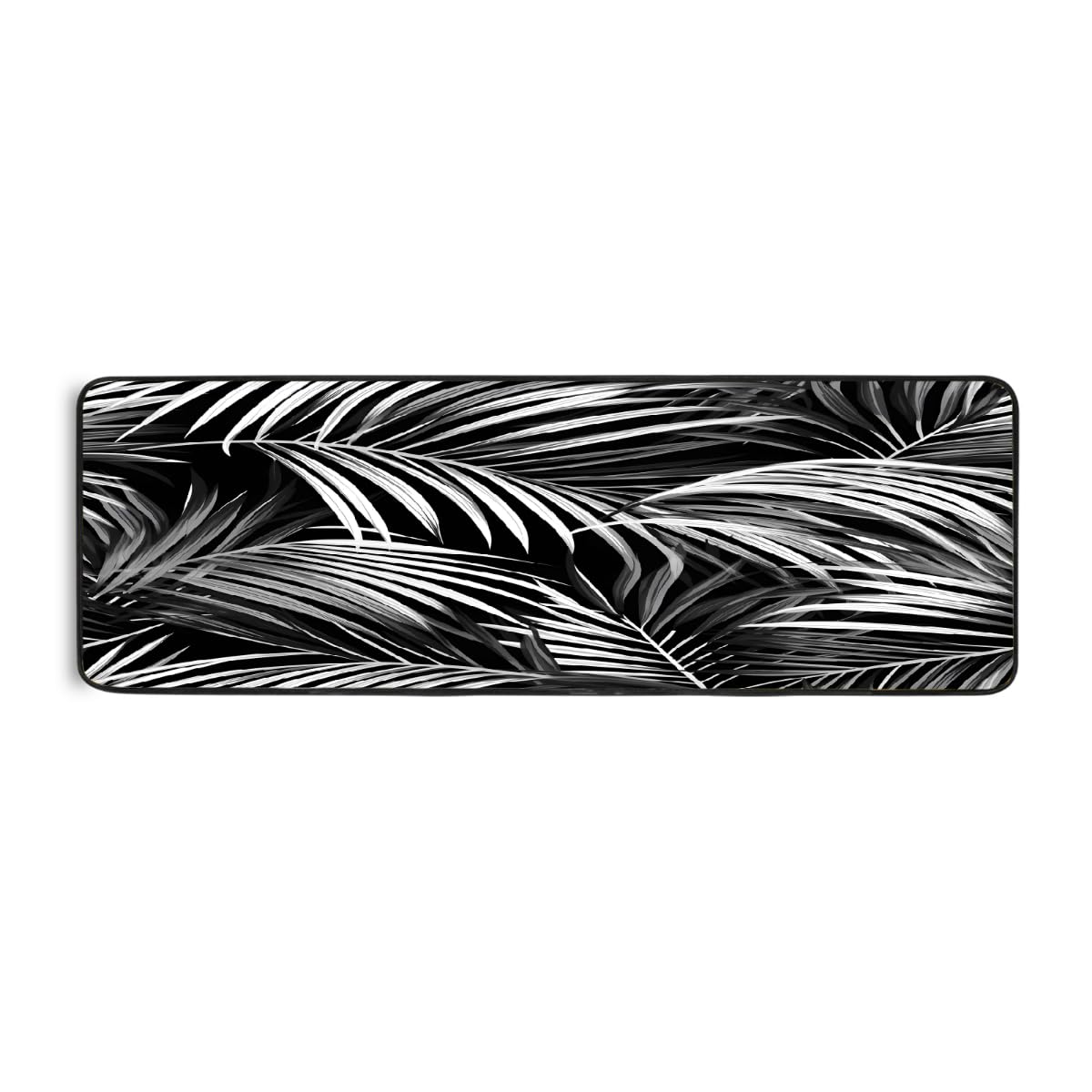 Tapis absorbant et doux anti-fatigue 183 x 61 cm motif feuilles de palmier