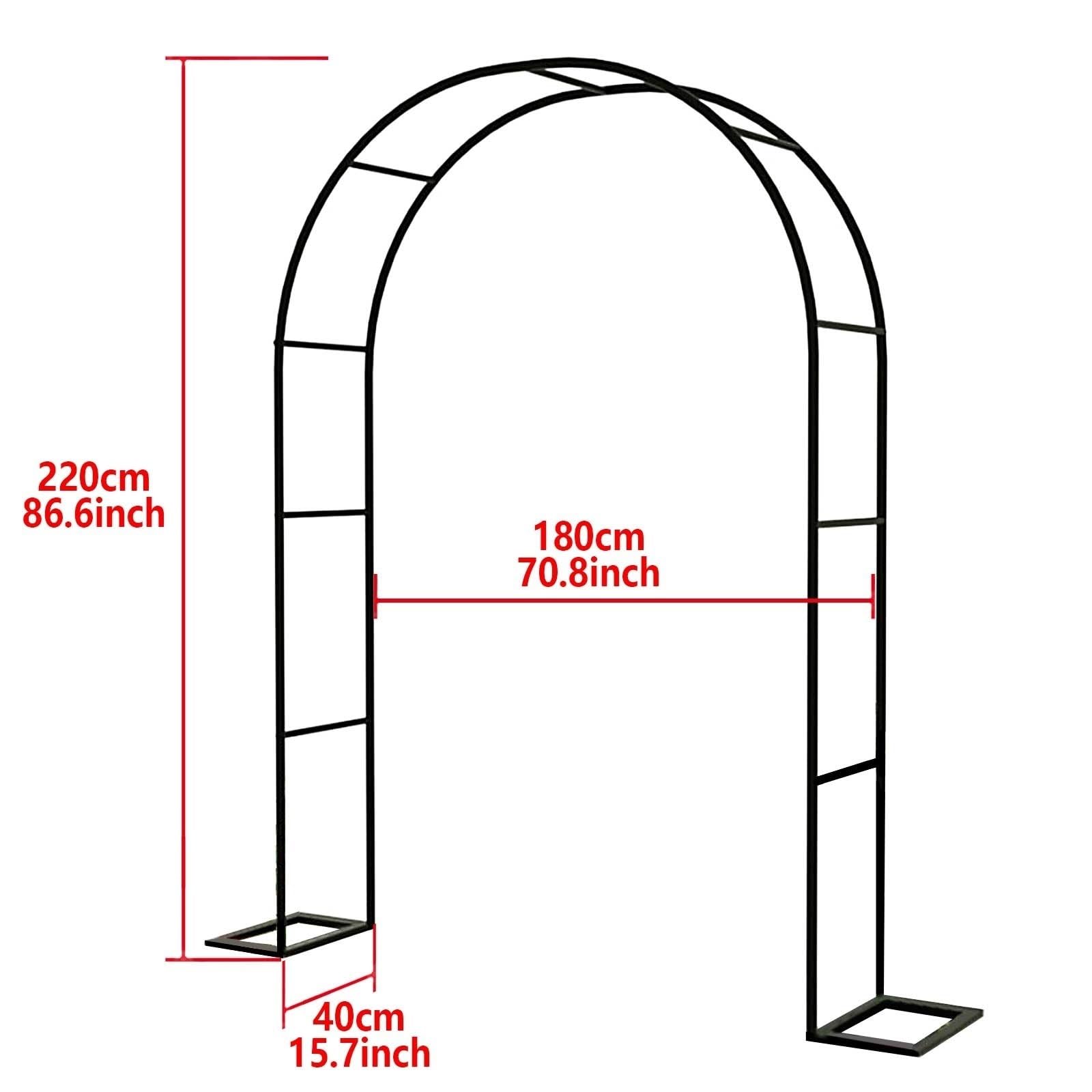 Metalowa krata do ogrodu, pergola, łuk podporowy, łuk dla pnączy, róż, trawnik, patio, ceremonia ślubna, dekoracja na przyjęcie, duży rozmiar (kolor: zielony, rozmiar: 350 * 220 cm)